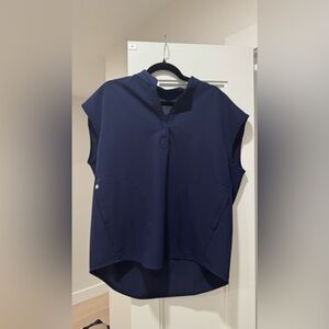 Figs Rafaela Scrub Top Navy